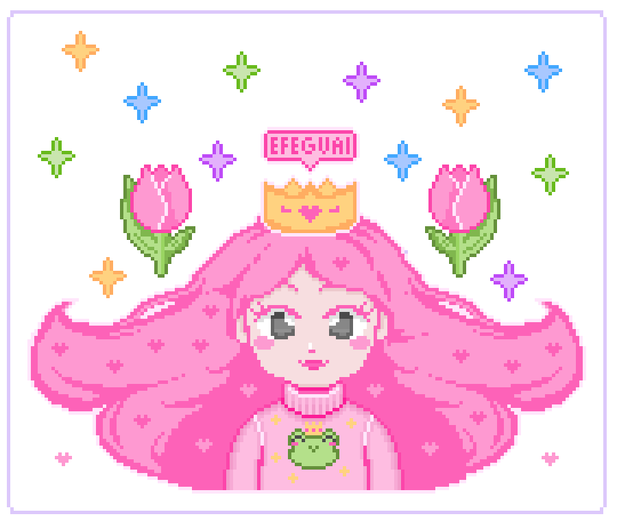 efeguai character with pink hair and crown